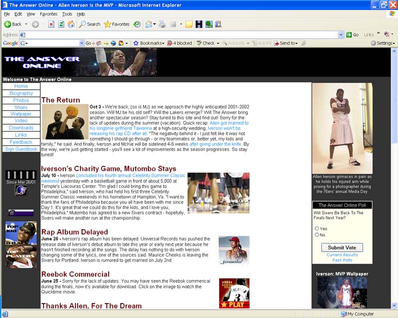 Allen Iverson Live -  - A Fan Site on NBA